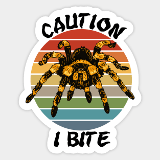 Caution, I Bite Tarantula Sticker